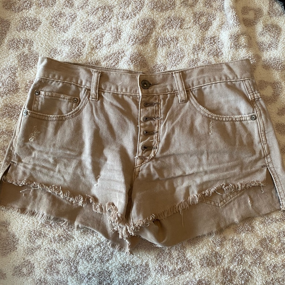 Button-down free people Jean shorts